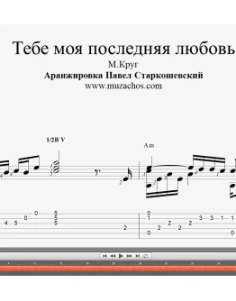 Тебе моя последняя любовь (М.Круг). Ноты и табы