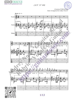 Let it be (Вокал Гитара Ноты Табы)