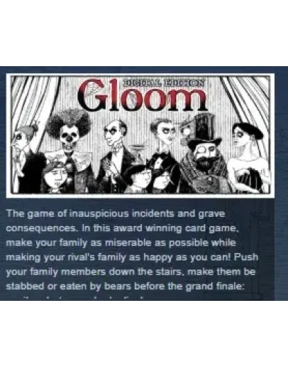 Gloom: Digital Edition STEAM KEY REGION FREE GLOBAL Gloom: Digital Edition STEAM KEY REGION FREE GLOBAL