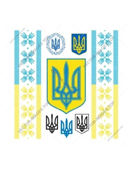 Украина, Векторный герб Украина, Векторный герб