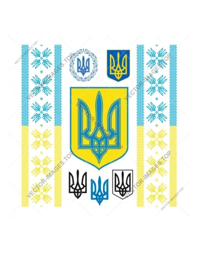 Украина, Векторный герб Украина, Векторный герб