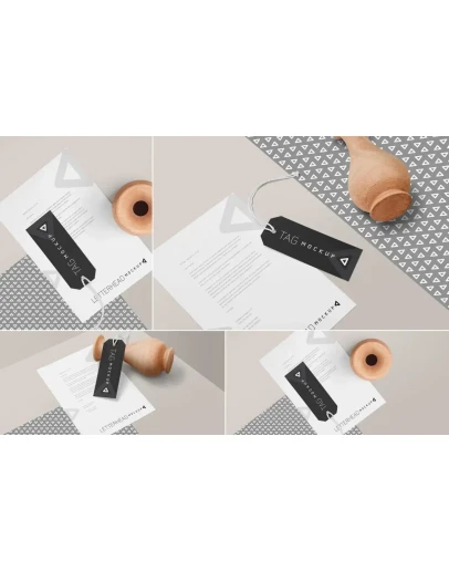 Letterhead &amp Tag Mockups