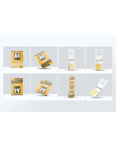 A4 Spiral Calendar Mock-Up