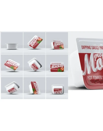 Dipping Sauce Packet Mock-Up Dipping Sauce Packet Mock-Up