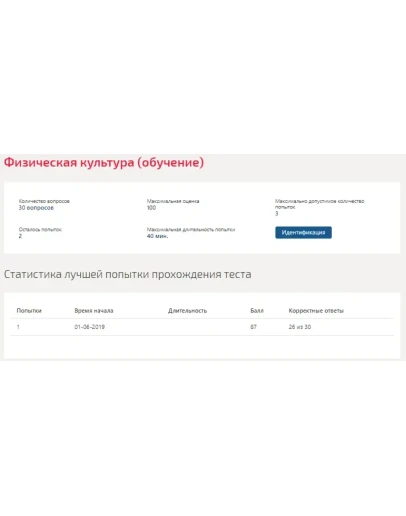 Физическая культура.Тест Синергия (Зачет 4 семестр)