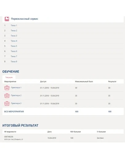 Бизнес-практикум Синергия (Первоклассный сервис) 2019г