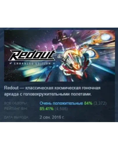Redout: Enhanced Edition STEAM KEY REGION GLOBAL+РОССИЯ