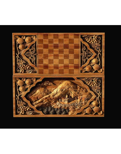 3d модель нард, шахматная доска для станка с ЧПУ