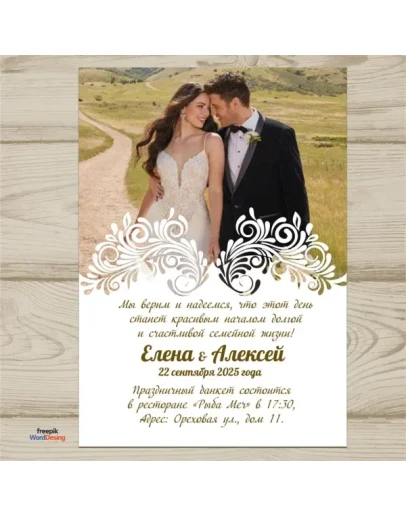 Приглашение Свадьба 110