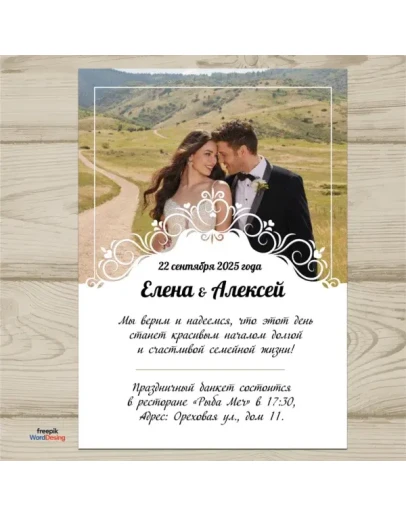 Приглашение Свадьба 111