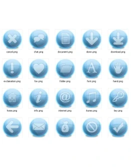 Набор иконок iBlue v.2 (PNG) + БОНУС Набор иконок iBlue v.2 (PNG) + БОНУС