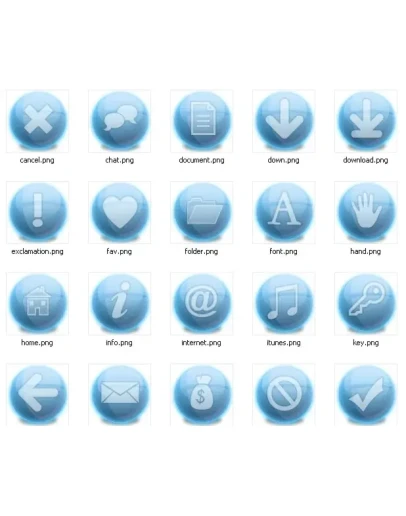 Набор иконок iBlue v.2 (PNG) + БОНУС