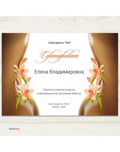 Макет Сертификата 27