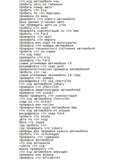 Ключевые слова по теме 