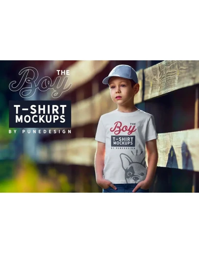 Boy T-Shirt Mock-Up Set