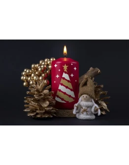 Christmas candle mockup