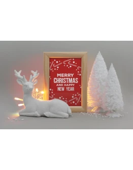 Christmas picture frame mockup