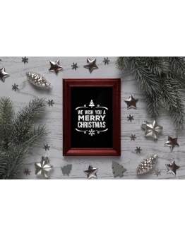 Christmas picture frame mockup