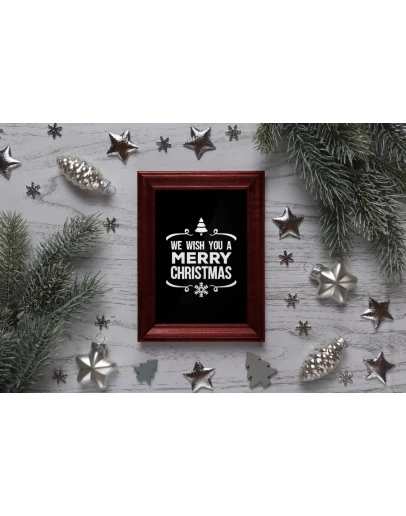 Christmas picture frame mockup