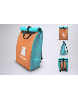 Courier Roll Top Backpack Mock-Up