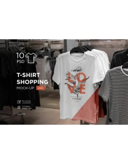 T-Shirt Shopping Mock-Up Vol.2