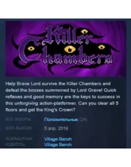 Killer Chambers STEAM KEY REGION FREE GLOBAL Killer Chambers STEAM KEY REGION FREE GLOBAL