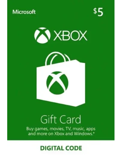 Xbox Gift Card 5 USA - без комиссии