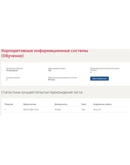Корпоративные информационные системы (тест с ответами)