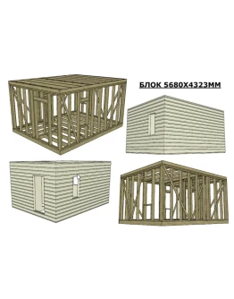 Проект сборки каркасной бытовки или дачного домика 22кв