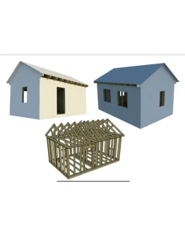 Проект сборки каркасного дома для дачи площадью 20 кв.м