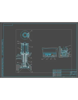 Чертеж Механизм вращения клапана двигателя ЗИЛ-508