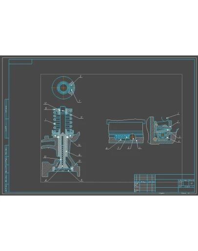 Чертеж Механизм вращения клапана двигателя ЗИЛ-508