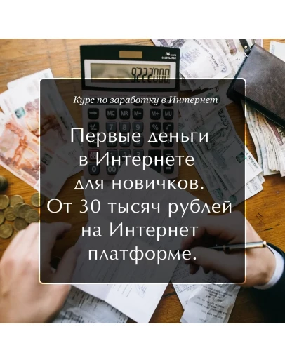 Первые деньги в Интернете для новичков. От 30 тыс. руб