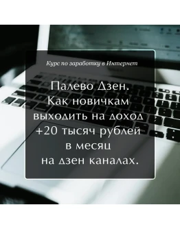 Палево Дзен. Как новичкам выходить на доход +20 т. р.