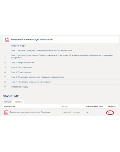 Введение в клиническую психологию (Синергия ответы)