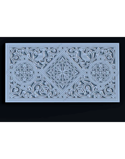 Филенка с пцицами. УП в ArtCAM 2018