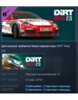 DiRT Rally 2.0 - Porsche 911 RGT Rally Spec STEAM KEY