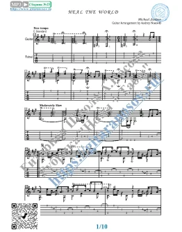 Heal The World (Ноты и табы для гитары соло) Heal The World (Ноты и табы для гитары соло)