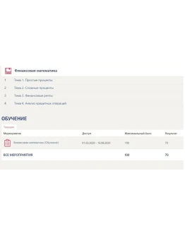 Финансовая математика (ответы на тесты Синергия) Финансовая математика (ответы на тесты Синергия)