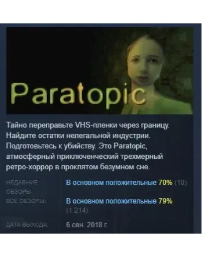 Paratopic STEAM KEY REGION FREE GLOBAL+РОССИЯ