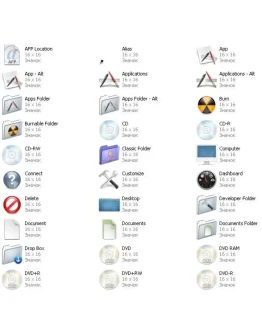 Иконки коллекция Aqua Neue (Graphite) + БОНУС