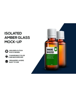 Amber glass mockup