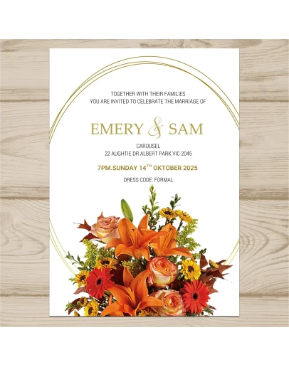 Приглашение на свадьбу Осень 246 Приглашение на свадьбу Осень 246