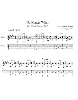 No Matter What (Эндрю Ллойд Уэббер) - для гитары