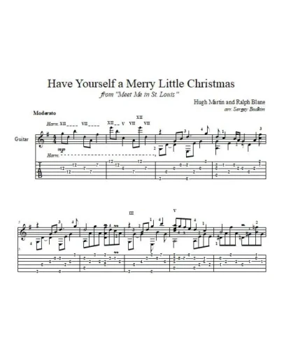 Have Yourself a Merry Little Christmas для гитары