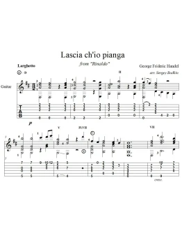 Lascia ch'io pianga - Ринальдо (Гендель) для гитары