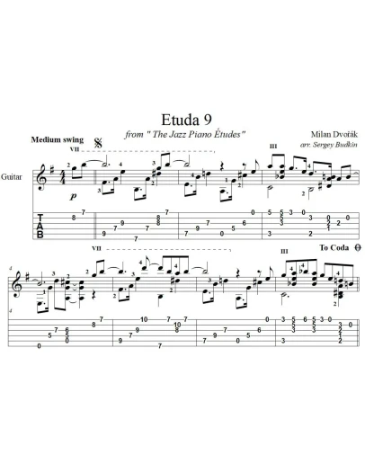 Этюд #9 (Милан Дворжак)_для гитары
