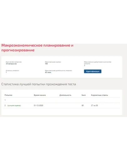 Макроэкономическое планирование и прогнозирование.Тест