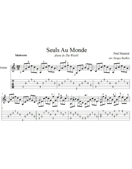 Одни на свете (Seuls Au Monde - Поль Мориа) для гитары