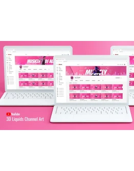 3D Liquids Youtube Channel Art